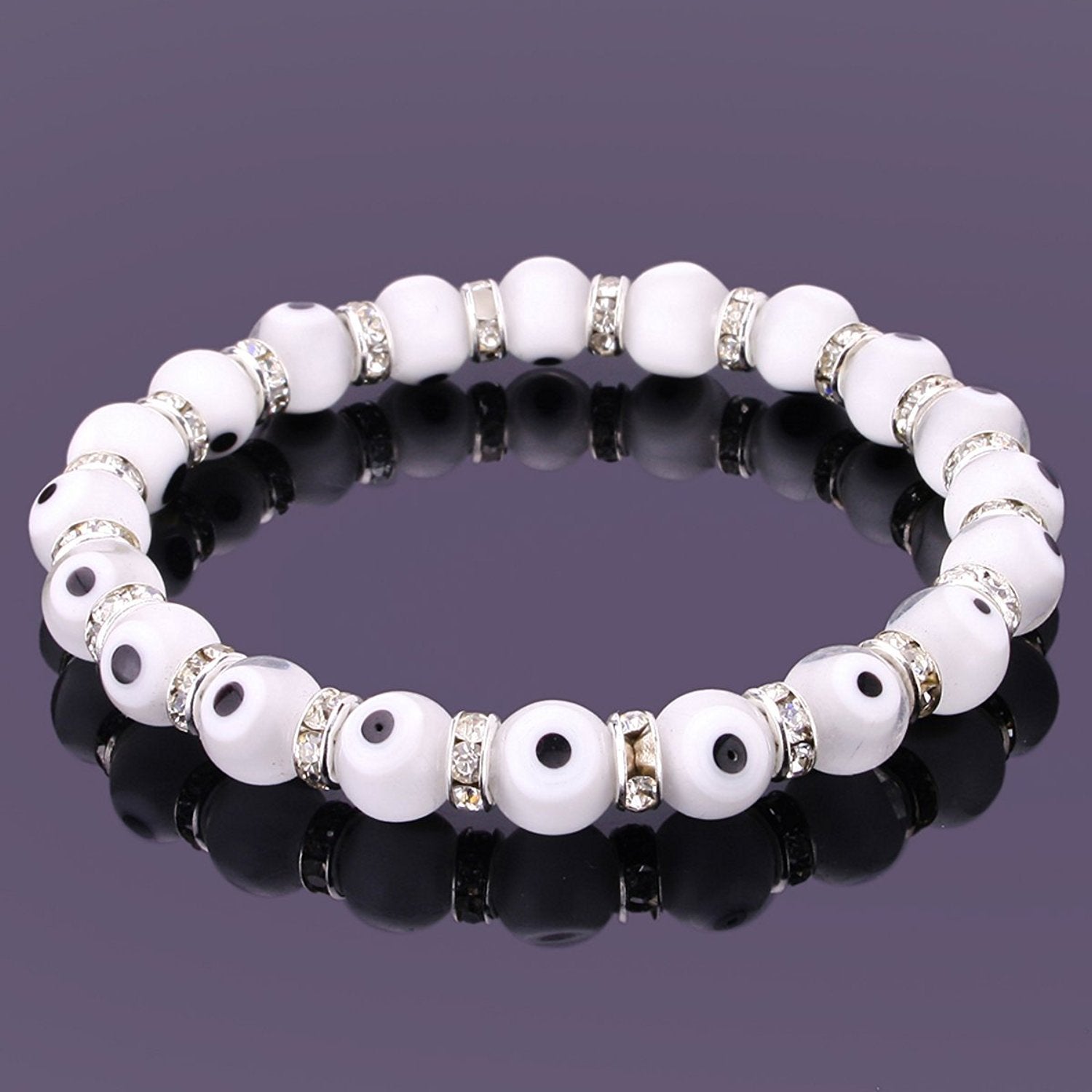 Wholesale Devil Eye Crystal Glass Beads Bracelet